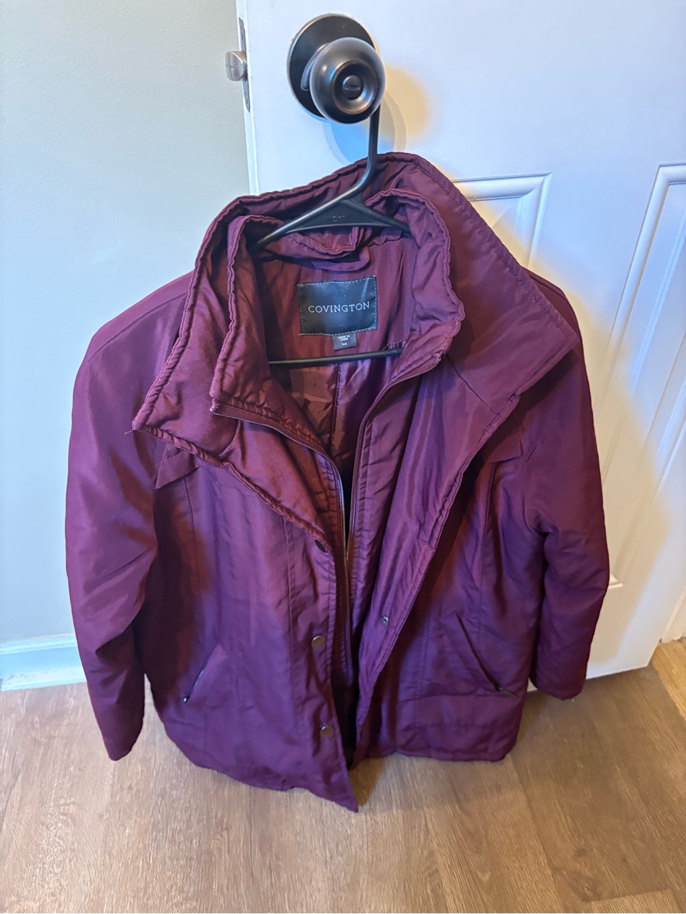 Covington Women's Burgundy Quilted Puffer Coat